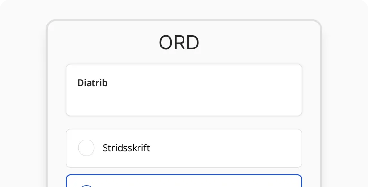 ORD exempel